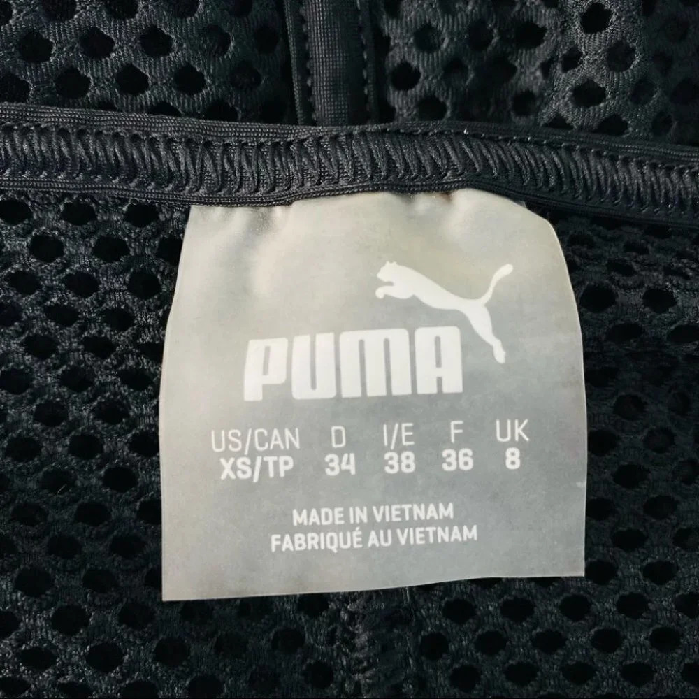 Puma  XS Mesh Sleeve/Back Crop Top Tee Marble Band - Picture 6 of 6